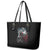 Viking Santa Claus Leather Tote Bag Vahalla Santa Clau Coming - Wonder Print Shop
