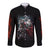 Viking Santa Claus Long Sleeve Button Shirt Vahalla Santa Clau Coming - Wonder Print Shop