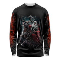 Viking Santa Claus Long Sleeve Shirt Vahalla Santa Clau Coming - Wonder Print Shop