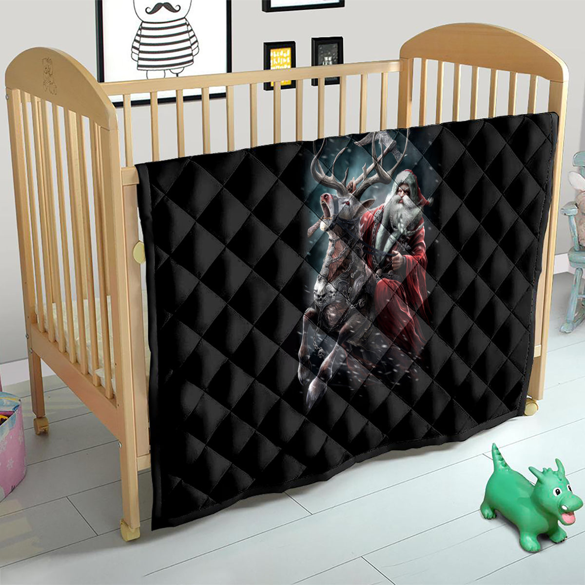 Viking Santa Claus Quilt Vahalla Santa Clau Coming - Wonder Print Shop