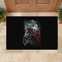 Viking Santa Claus Rubber Doormat Vahalla Santa Clau Coming - Wonder Print Shop