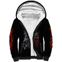 Viking Santa Claus Sherpa Hoodie Vahalla Santa Clau Coming - Wonder Print Shop