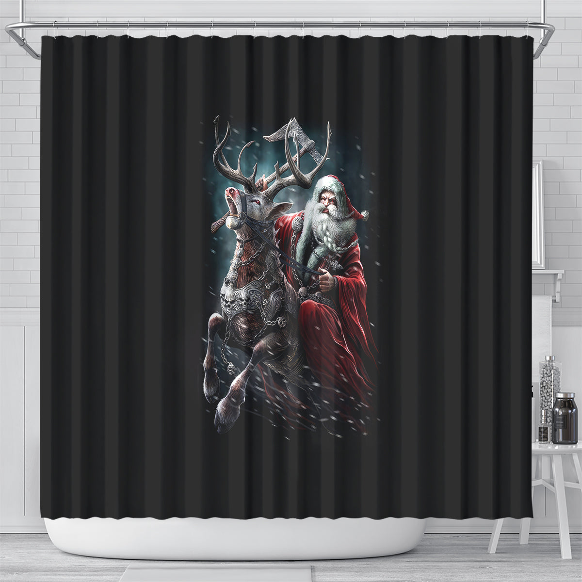 viking-santa-claus-shower-curtain-vahalla-santa-clau-coming