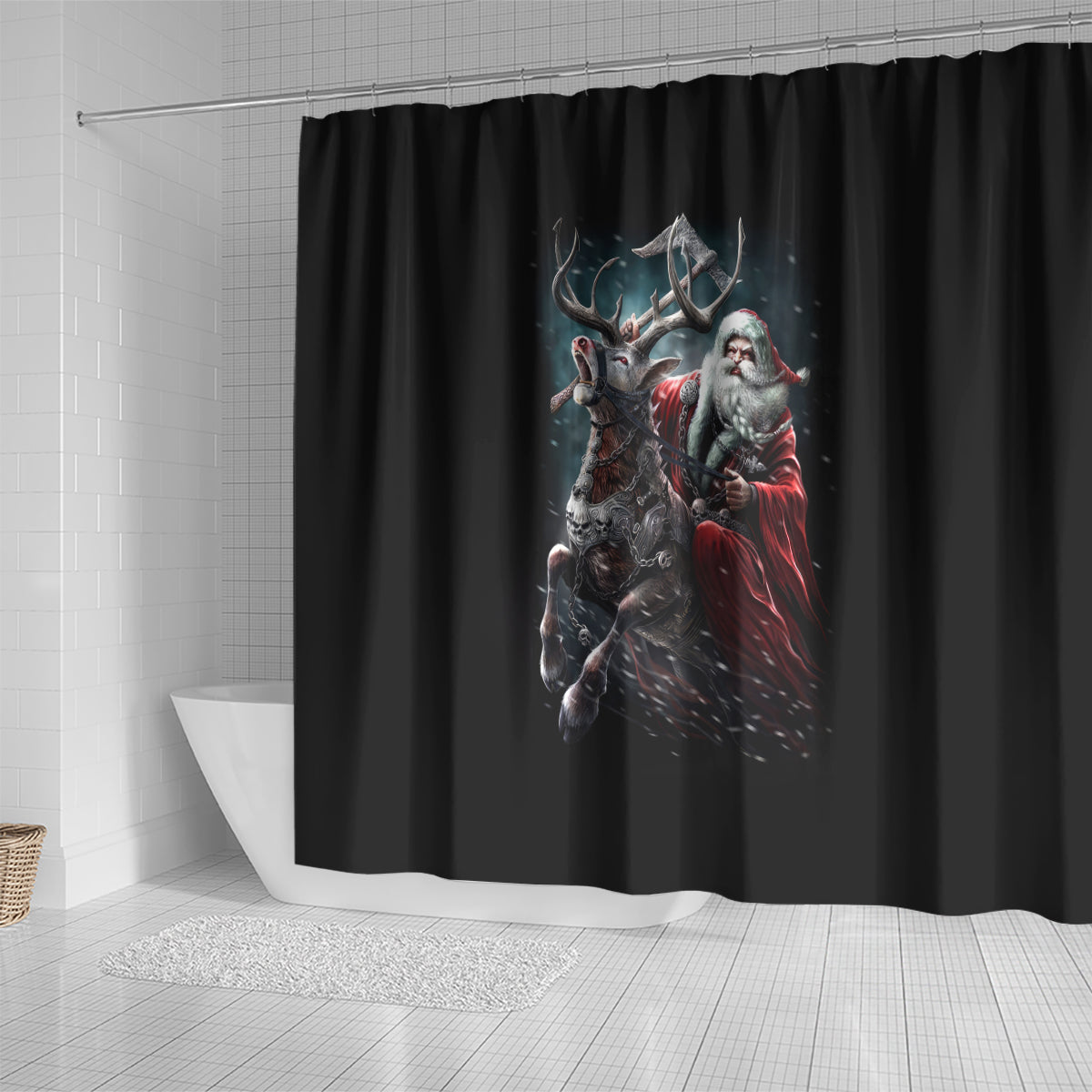 viking-santa-claus-shower-curtain-vahalla-santa-clau-coming