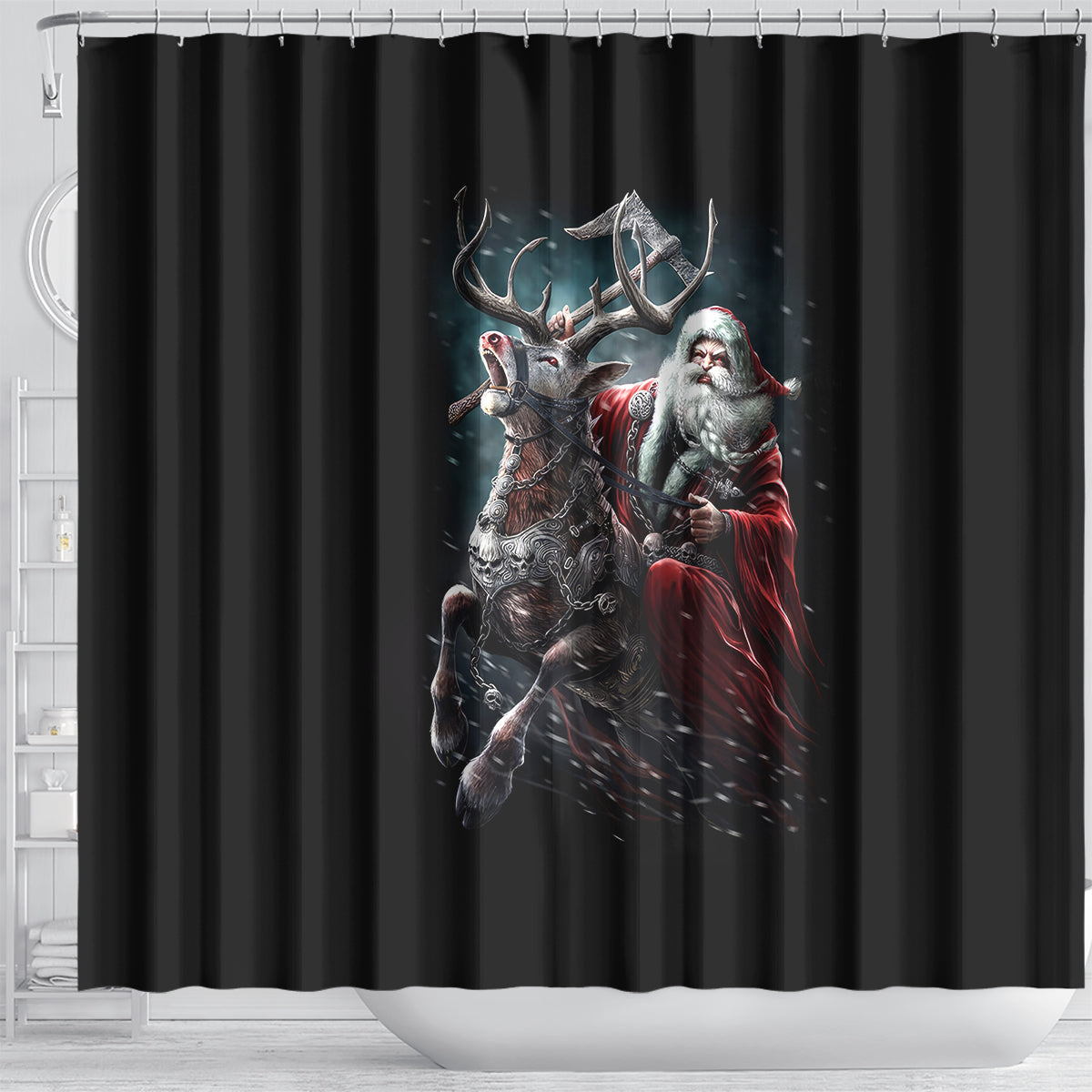 viking-santa-claus-shower-curtain-vahalla-santa-clau-coming
