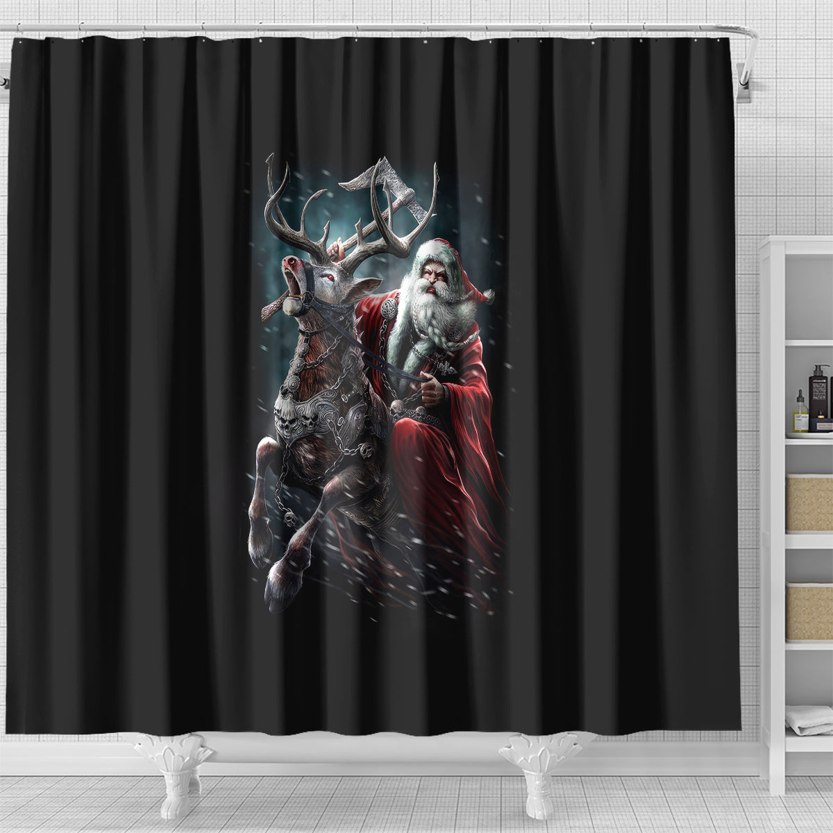 viking-santa-claus-shower-curtain-vahalla-santa-clau-coming