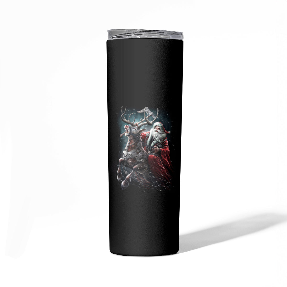 Viking Santa Claus Skinny Tumbler Vahalla Santa Clau Coming - Wonder Print Shop