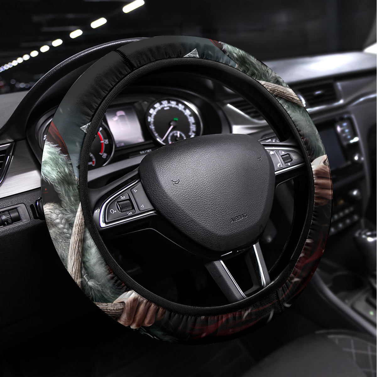 Viking Santa Claus Steering Wheel Cover Vahalla Santa Clau Coming - Wonder Print Shop