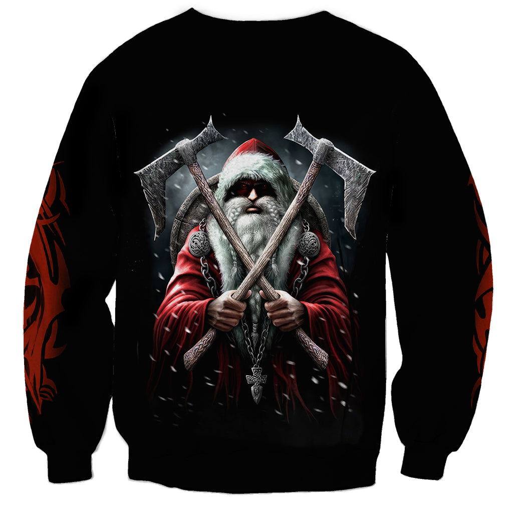 Viking Santa Claus Sweatshirt Vahalla Santa Clau Coming - Wonder Print Shop
