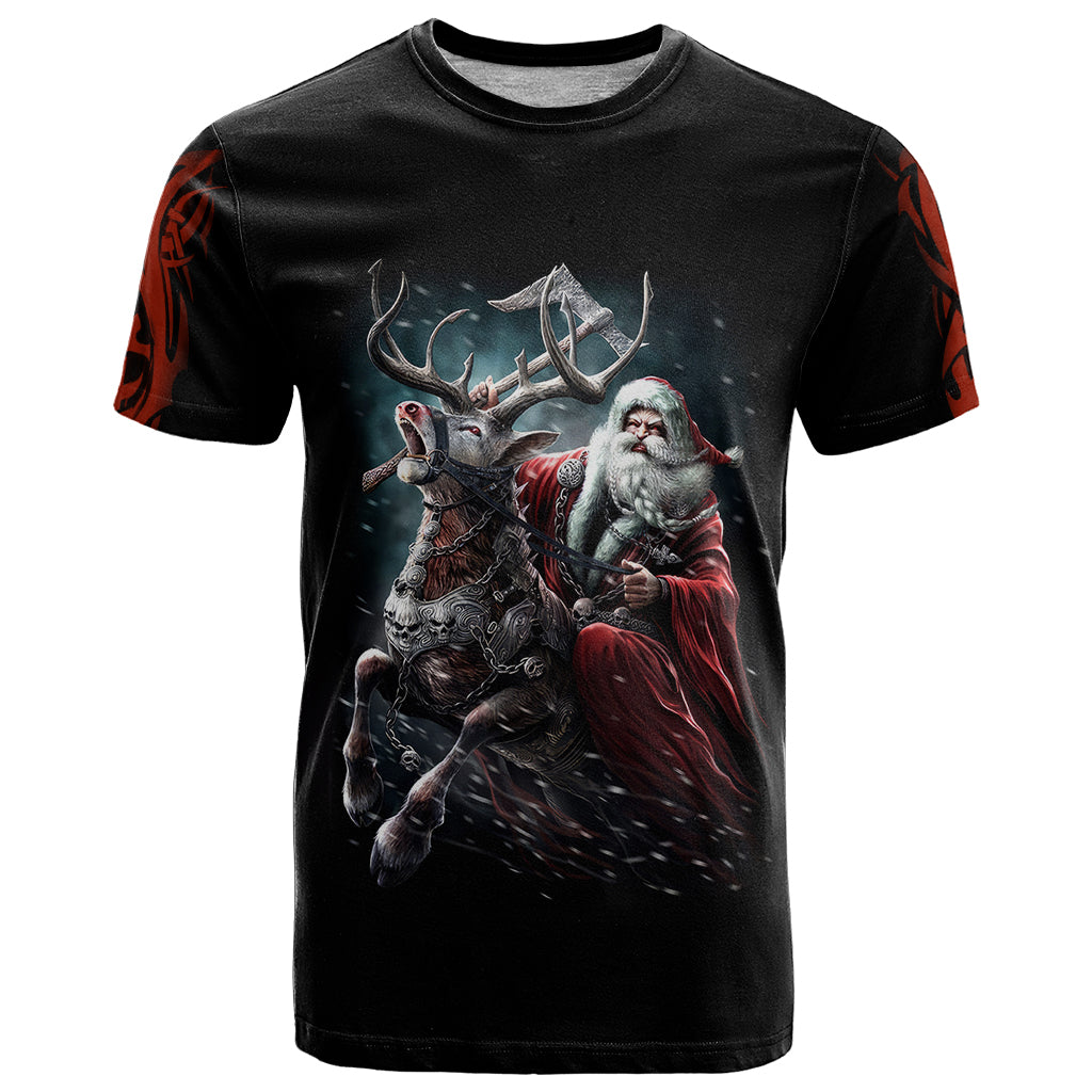 Viking Santa Claus T Shirt Vahalla Santa Clau Coming - Wonder Print Shop