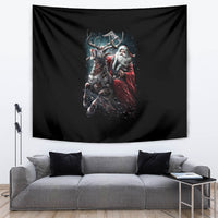Viking Santa Claus Tapestry Vahalla Santa Clau Coming - Wonder Print Shop