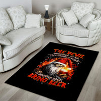 Skeleton Santa Claus Area Rug The Devil Whispered To Me I'm Coming For You I Whisper Back Bring Beer - Wonder Print Shop