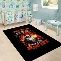 Skeleton Santa Claus Area Rug The Devil Whispered To Me I'm Coming For You I Whisper Back Bring Beer - Wonder Print Shop