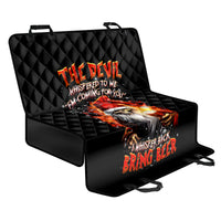 Skeleton Santa Claus Back Car Seat Cover The Devil Whispered To Me I'm Coming For You I Whisper Back Bring Beer - Wonder Print Shop