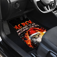 Skeleton Santa Claus Car Mats The Devil Whispered To Me I'm Coming For You I Whisper Back Bring Beer - Wonder Print Shop