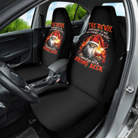 Skeleton Santa Claus Car Seat Cover The Devil Whispered To Me I'm Coming For You I Whisper Back Bring Beer - Wonder Print Shop