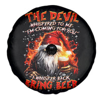 Skeleton Santa Claus Spare Tire Cover The Devil Whispered To Me I'm Coming For You I Whisper Back Bring Beer - Wonder Print Shop