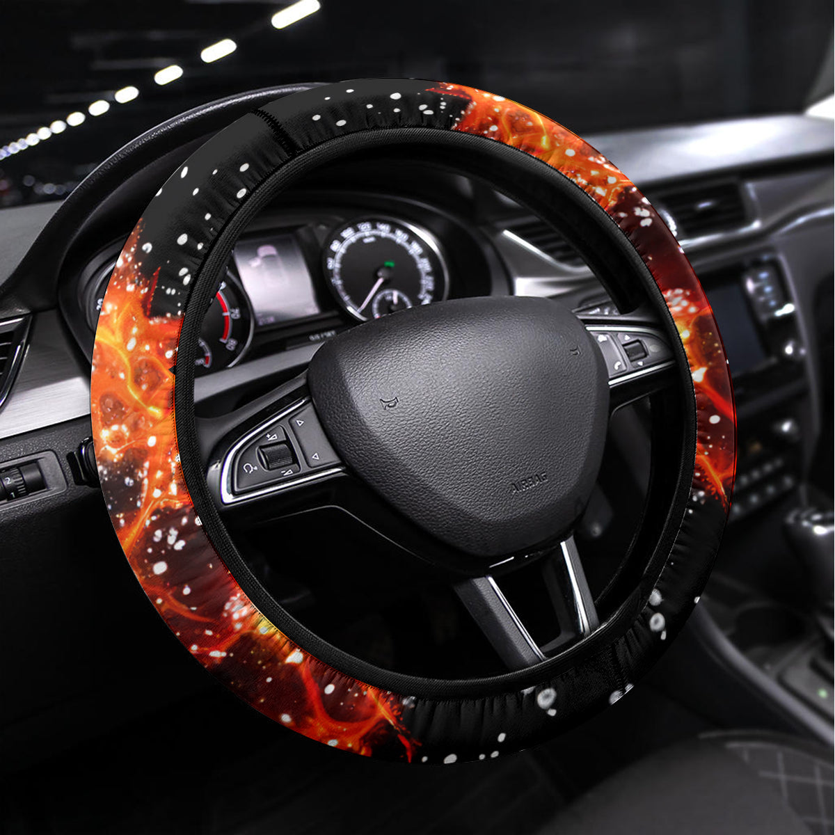 Skeleton Santa Claus Steering Wheel Cover The Devil Whispered To Me I'm Coming For You I Whisper Back Bring Beer - Wonder Print Shop