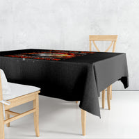 Skeleton Santa Claus Tablecloth The Devil Whispered To Me I'm Coming For You I Whisper Back Bring Beer - Wonder Print Shop