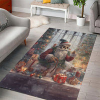 Skeleton Santa Claus Area Rug Repair For Christmas Santa Claus - Wonder Print Shop