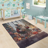 Skeleton Santa Claus Area Rug Repair For Christmas Santa Claus - Wonder Print Shop
