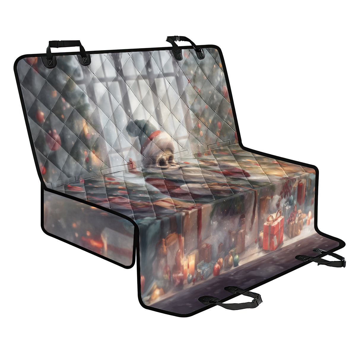 Skeleton Santa Claus Back Car Seat Cover Repair For Christmas Santa Claus - Wonder Print Shop