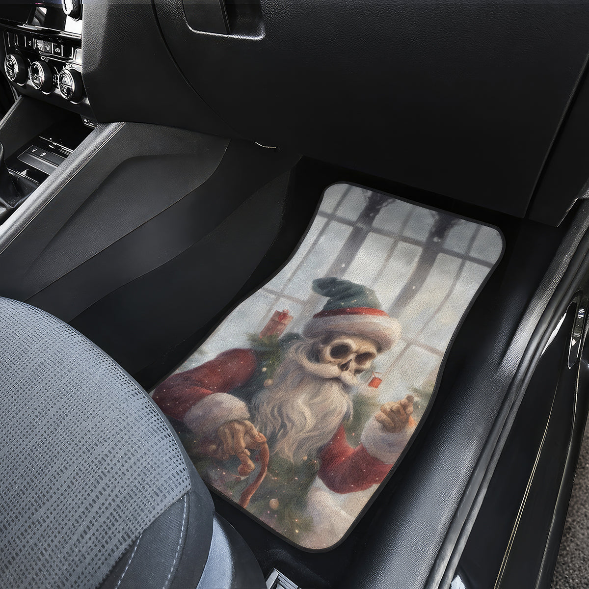 Skeleton Santa Claus Car Mats Repair For Christmas Santa Claus - Wonder Print Shop