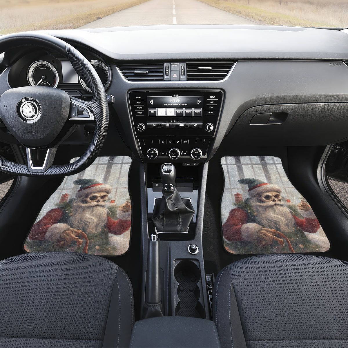 Skeleton Santa Claus Car Mats Repair For Christmas Santa Claus - Wonder Print Shop