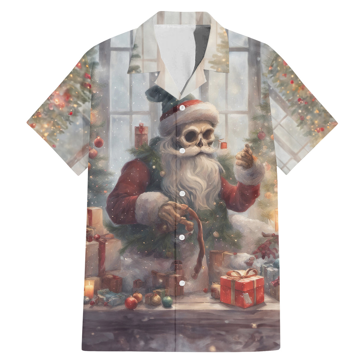 Skeleton Santa Claus Family Matching Mermaid Dress and Hawaiian Shirt Repair For Christmas Santa Claus - Wonder Print Shop