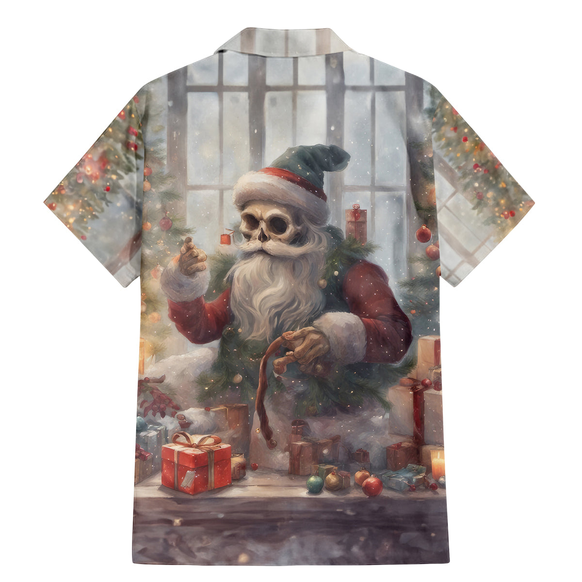 Skeleton Santa Claus Family Matching Mermaid Dress and Hawaiian Shirt Repair For Christmas Santa Claus - Wonder Print Shop