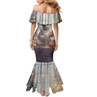 Skeleton Santa Claus Family Matching Mermaid Dress and Hawaiian Shirt Repair For Christmas Santa Claus - Wonder Print Shop