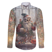 Skeleton Santa Claus Family Matching Tank Maxi Dress and Hawaiian Shirt Repair For Christmas Santa Claus - Wonder Print Shop