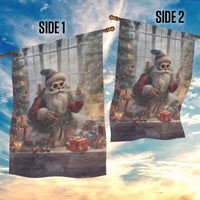 Skeleton Santa Claus Garden Flag Repair For Christmas Santa Claus - Wonder Print Shop