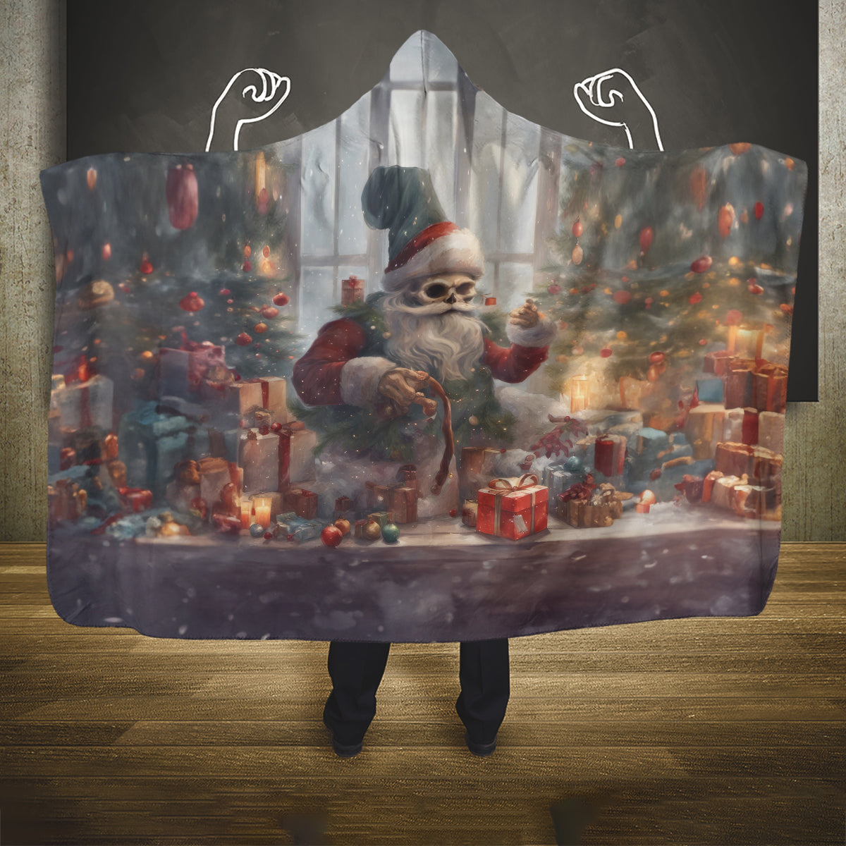 skeleton-santa-claus-hooded-blanket-repair-for-christmas-santa-claus