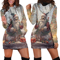 Skeleton Santa Claus Hoodie Dress Repair For Christmas Santa Claus - Wonder Print Shop