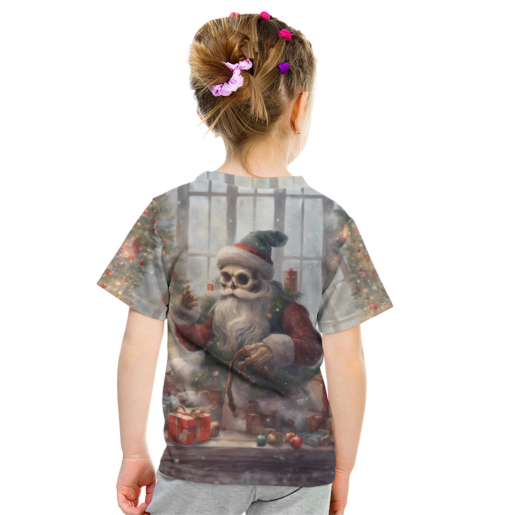 Skeleton Santa Claus Kid T Shirt Repair For Christmas Santa Claus - Wonder Print Shop