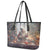 Skeleton Santa Claus Leather Tote Bag Repair For Christmas Santa Claus - Wonder Print Shop