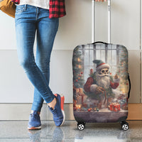 Skeleton Santa Claus Luggage Cover Repair For Christmas Santa Claus - Wonder Print Shop