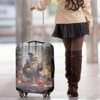 Skeleton Santa Claus Luggage Cover Repair For Christmas Santa Claus - Wonder Print Shop