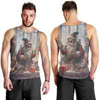 Skeleton Santa Claus Men Tank Top Repair For Christmas Santa Claus - Wonder Print Shop