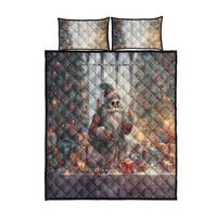 Skeleton Santa Claus Quilt Bed Set Repair For Christmas Santa Claus - Wonder Print Shop