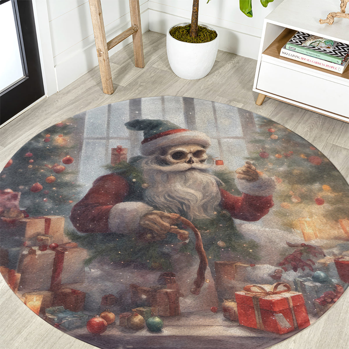 skeleton-santa-claus-round-carpet-repair-for-christmas-santa-claus