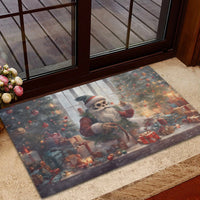 Skeleton Santa Claus Rubber Doormat Repair For Christmas Santa Claus - Wonder Print Shop