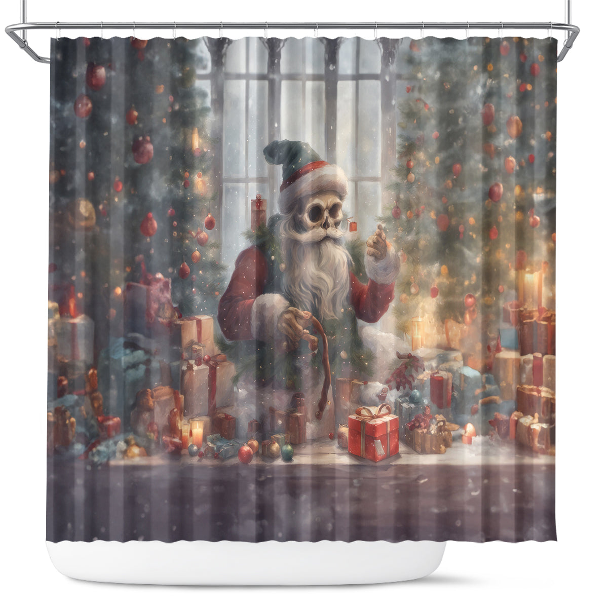 skeleton-santa-claus-shower-curtain-repair-for-christmas-santa-claus