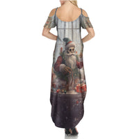 Skeleton Santa Claus Summer Maxi Dress Repair For Christmas Santa Claus - Wonder Print Shop