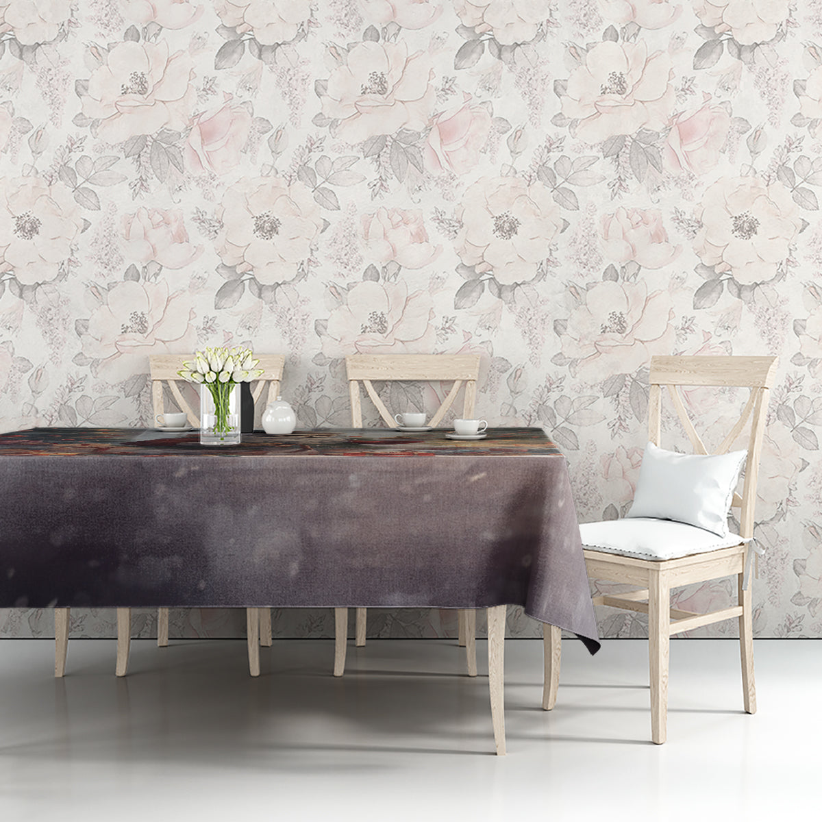 Skeleton Santa Claus Tablecloth Repair For Christmas Santa Claus - Wonder Print Shop