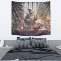 Skeleton Santa Claus Tapestry Repair For Christmas Santa Claus - Wonder Print Shop