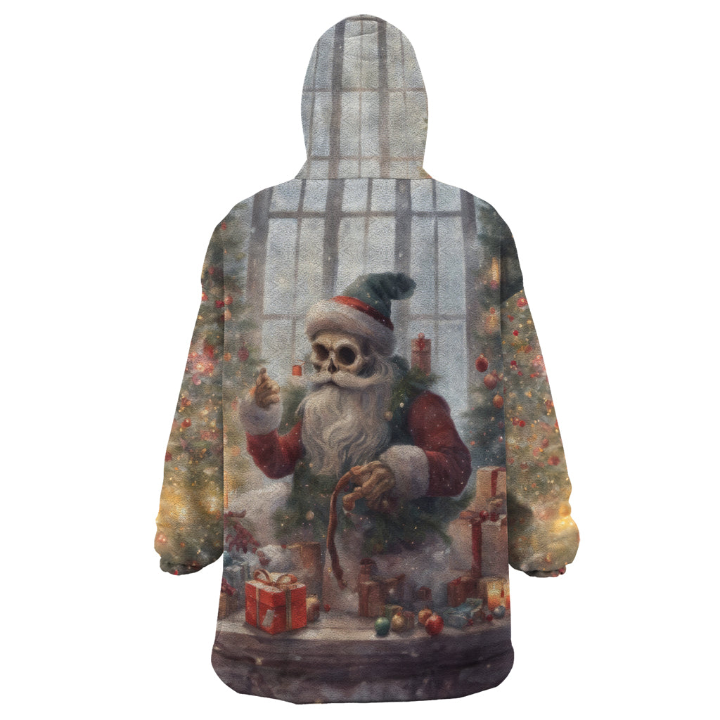 Skeleton Santa Claus Wearable Blanket Hoodie Repair For Christmas Santa Claus - Wonder Print Shop