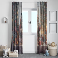 Skeleton Santa Claus Window Curtain Repair For Christmas Santa Claus - Wonder Print Shop