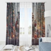 Skeleton Santa Claus Window Curtain Repair For Christmas Santa Claus - Wonder Print Shop
